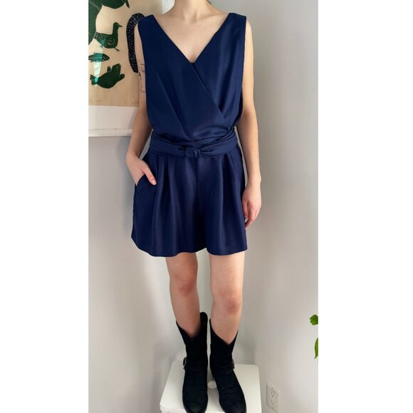 3.1 Phillip Lim Navy Silk Romper, size 0. - Picture 12 of 12